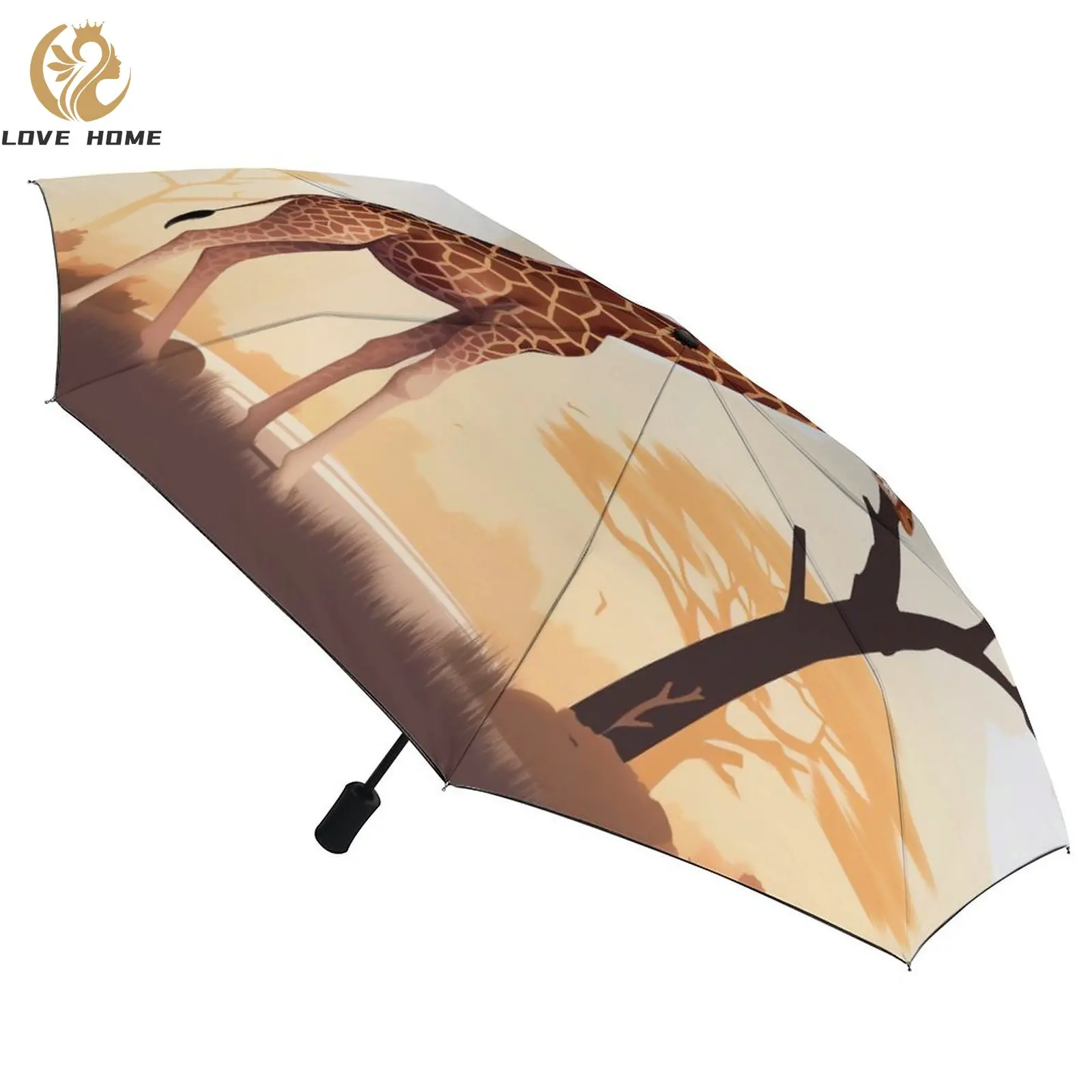 Зонт Giraffe 8 Ribers Home Black Coat Зонты для защиты от ультрафиолета Портативный автоматический зонт