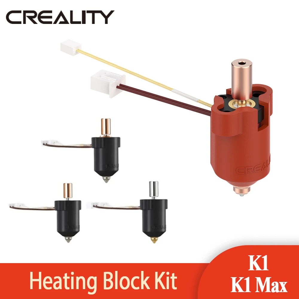 Комплект керамических нагревательных блоков Creality K1 Материал премиум-класса, высокая температура 300 ° C, печать с высокой текучестью для 3D-принтера Creality K1 MAX