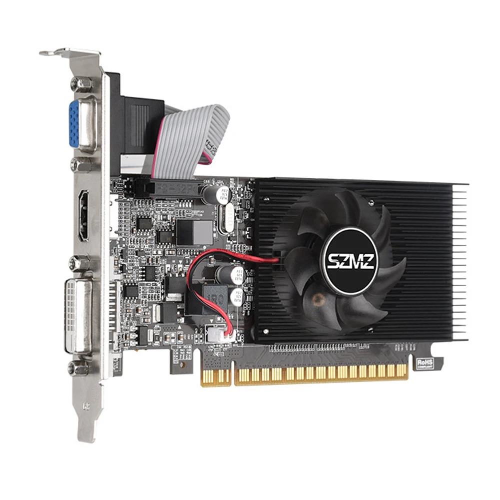 Видеокарта GT210 1G с Портом, Совместимым с DVI, VGA, HDMI, Игровая Видеокарта 64Bit DDR3 PIC Express2.0 для компьютерных игр