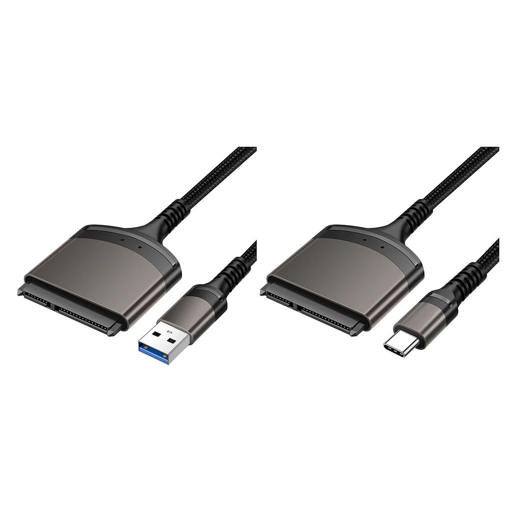 Кабель USB 3.0/Type C к SATA 7 + 15/22-контактный Компьютерный разъем Поддержка Windows/ macOS/Chrome OS/ Linux 1 Гбит/с для 2,5-дюймового SSD жесткого диска