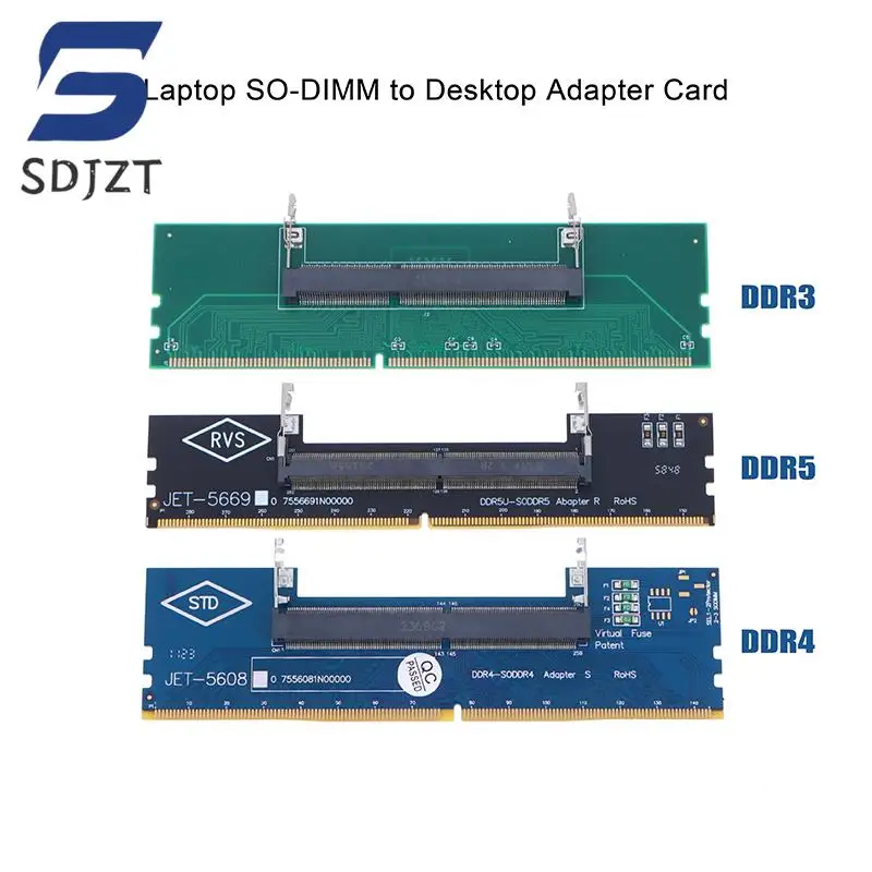 1ШТ Ноутбук DDR3 DDR4 DDR5 Память К Настольной Карте Адаптера Памяти DDR3 DDR4 DDR5 SO-DIMM К ПК DIMM Конвертер Карты Разъем Карты