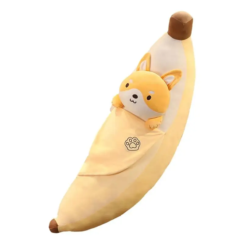 Милое чучело Банана, Плюшевая игрушка-банан с Собачьей Мордочкой, Мягкая Удобная подушка-банан Для младенцев, Милое животное-Банан