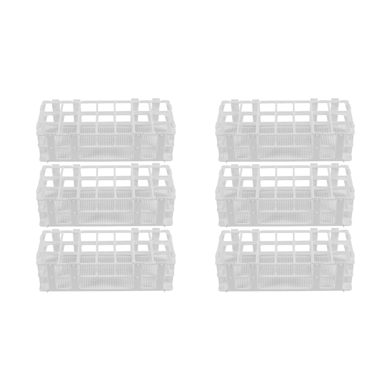6 Упаковок Пластиковой Подставки Для пробирок, 21 Отверстие, Держатель Лабораторной Подставки Для Пробирок Диаметром 30 мм, Белый, Съемный (21 Отверстие)